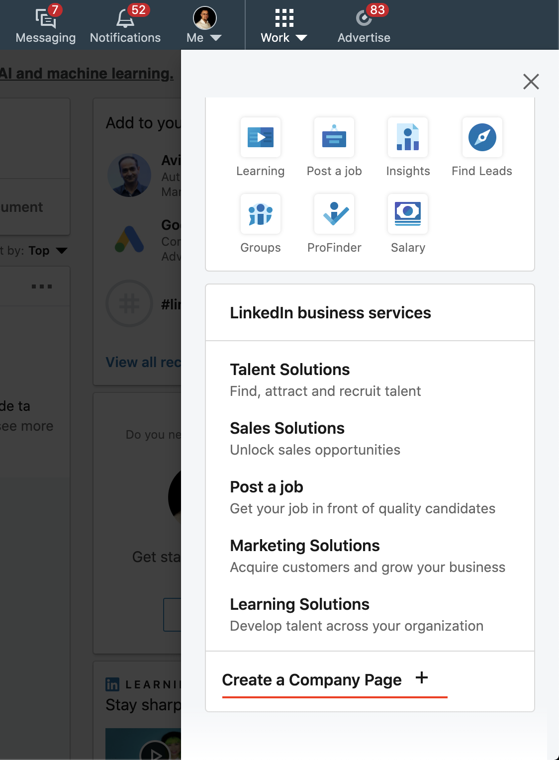 LinkedIn firemní stránka je jediná možnost, jak na LinkedIn platformě promovat reklamu. Kromě formátu InMail, kdy vlastně taktéž potřebujete firemní stránku, abyste měli reklamní účet, ale v něj odesíláte InMail z osobního profilu. LinkedIn reklama je tedy z 95 % vždy řízena z LinkedIn firemní stránky.