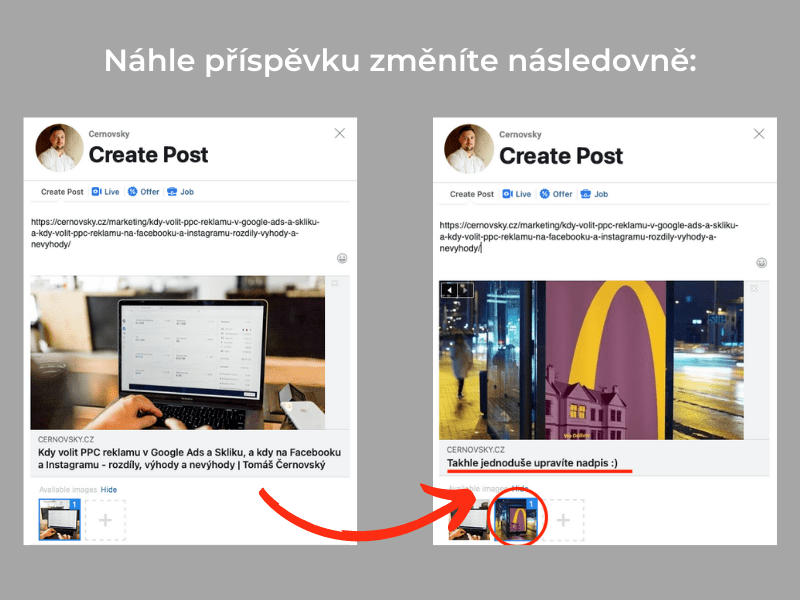 Ověření domény na Facebooku vám umožní měnit náhledy odkazů na vaší Facebook stránce.