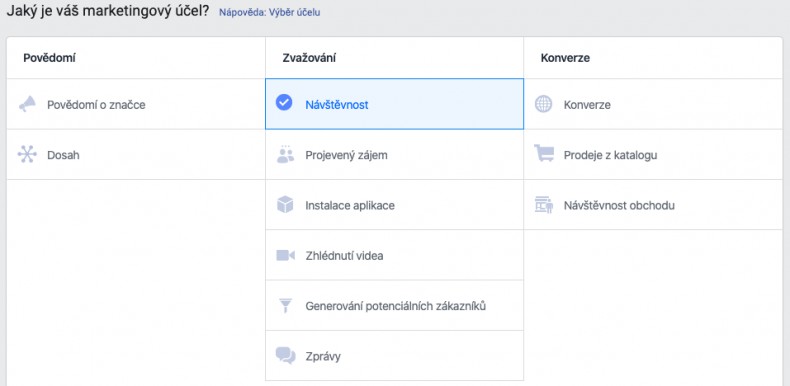 Zvolení cíle reklamní kampaně na Facebooku je zásadní krok, jelikož pokud zvolíte špatně cíl, který není společný s vaším business cílem, pak nikdy nedosáhnete výsledku.