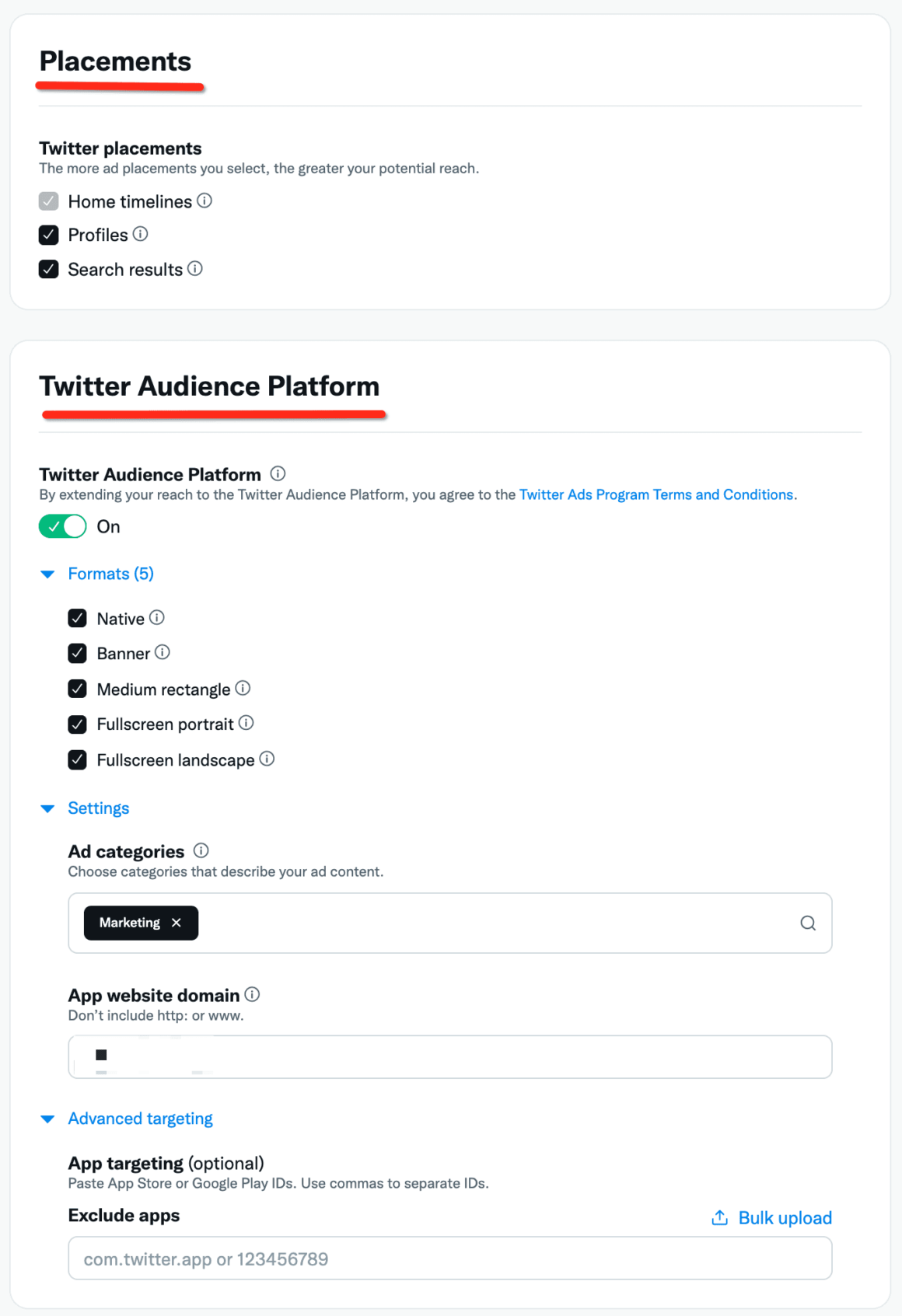 Twitter Audience Platform je zajímavé umístění reklamy, nicméně osobně ho nedoporučuji, jelikož v reportu možná bude vypadat super, doručí líbivé výsledky v rámci sekundárních metrik, ale v rámci primárních metrik např. u konverzních kampaní to žádná sláva nebude.