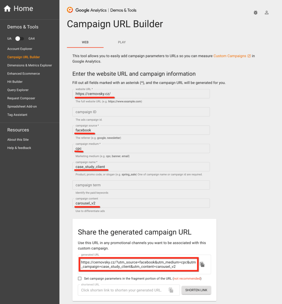 U každé reklamní kampaně v každém systému vám doporučuji vyplňovat UTM parametry. Díky nim budete schopni rozlišit z jaké kampaně přišla konkrétní návštěva, zdali uskutečnila právě skrze tento kanál konverzi a také jak dlouho na webu nebo e-shopu zůstala a jaký byl bounce rate. Případně budete schopni vyhodnocovat i flow toho, jak se uživatelé z konkrétních reklamních kanálů pohybují po webu.