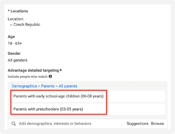 Demografické cílení ve Facebook a Instagram reklamě, které může stále dobře fungovat i v roce 2024 a dalších letech. Jen prosím dbejte na to, že už na zájmech, chování a demografii nezáleží tolik u konverzních a prodejních kampaní jako tomu bylo v minulosti.