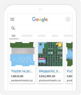 Díky tomu, že většina e-shopů poskytuje svým majitelům takzvaný XML feed produktů, je možné tento feed skrze Google Merchant Center napojit do Google Ads reklamního účtu. Tyto produkty se poté dají napojit do kampaně a mohou se zobrazovat v reklamě.