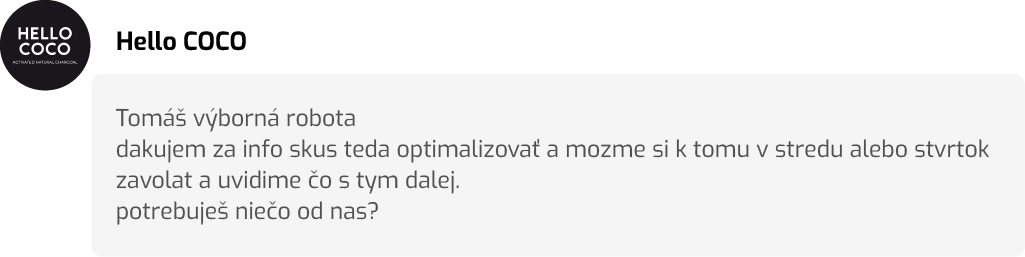 Klient nás od začátku chválil za skvělé výsledky, které se nám dařilo s touto TikTok reklamou docílit. Tohle jsouty momenty pro které to celé děláme, moc nás to těší, že doručujeme skvělou službu klientům!